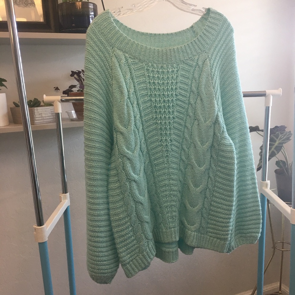 Sea foam green a.n.a. sweater - size Large